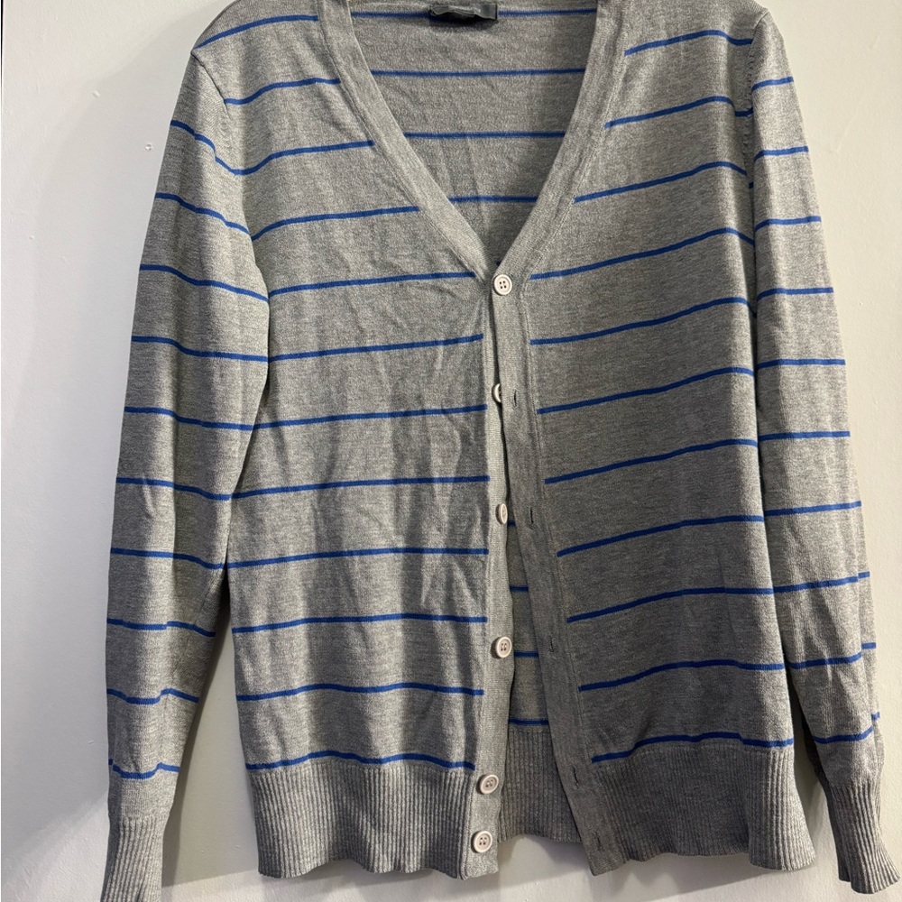 Heritage 1981 Gray and Blue Cardigan Sweater
